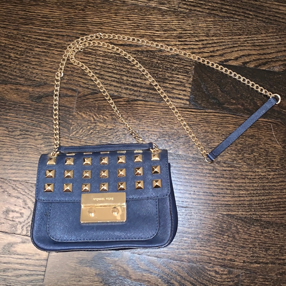 Michael Kors Sloan Navy Studded Crossbody Bag